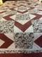 Nouveau Beau Quilt Fait Main En étoile De Charpentier/étoile éclatante 78 X 96