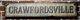 Panneau De Ville En Bois Personnalisé De Crawfordsville - Panneau Vintage Rustique Fait à La Main