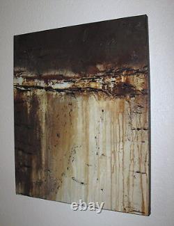 Peinture abstraite sur toile moderne, grande, encadrée, signée, US ELOISExxx