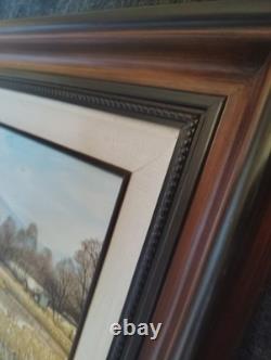 Peinture de paysage de Paul MacWilliams signée. Lieu inconnu avec ferme.