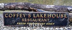 Personalized Lakehouse Restaurant Rustic Hand Made Vintage Wood Sign