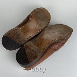 Polo Ralph Lauren Tan Blanc 2-tone Penny Loafers Chaussures Banc Fabriqué Dans Le Maine USA 8.5d