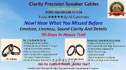Précision de clarté Ver. 2 Câbles d'enceintes audiophiles de 6 pieds. Paire fabriquée à la main aux États-Unis.