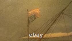 Rare Antiquité Chromolithographie F. E. Buttersworth Go Right Naufrage de San Francisco