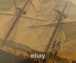 Rare Antiquité Chromolithographie F. E. Buttersworth Go Right Naufrage de San Francisco