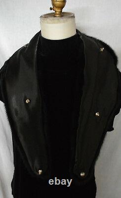 Real Black Mink Fur Collar Hommes Femmes Détachable Nouveau Made In The USA