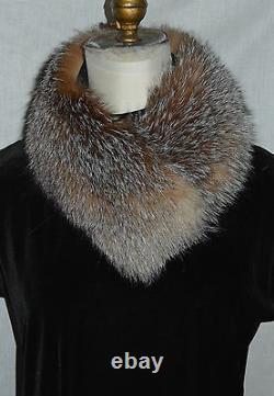 Real Crystal Fox Fur Headband New (made In The U.s. A.) Authentique Authentique