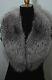 Real Fox Fur Collar Indigo Blue Frost Hommes Femmes Détachable Nouveau Made In The Usa