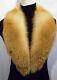 Real Natural Red Fox Fur Collar Detachable New Made In The Usa