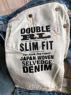Rrl, Slim Fit Japonais Selvedge Denim Light Wash, Taille Homme 30x34, Fabriqué Aux États-unis