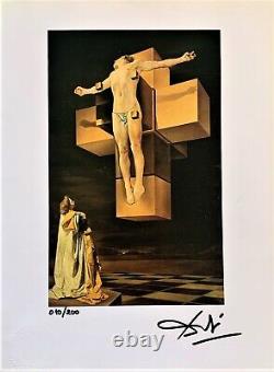 Salvador Dali Crucifixion, 1954 Imprimé Signé À La Main Avec Coa