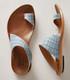 Sandales En Cuir Cydwoq Hillary Fabriquées à La Main Aux États-unis, Motif Bleu