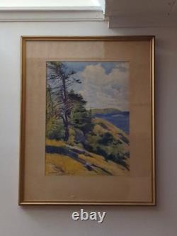 Sears Gallagher (1869-1955) Aquarelle de l'île Monhegan, Maine
