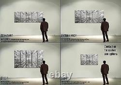 Silver Modern Metal Wall Art Neutre Suspension Art Pour La Maison Ou Le Bureau Wow