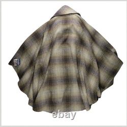 Sohung Designs Poncho Cape L Tweed Hand Made New York USA Fashion Couture New