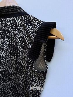 Superbes créations SOHUNG faites à la main à New York Robe texturée à multiples fermetures éclair Taille S