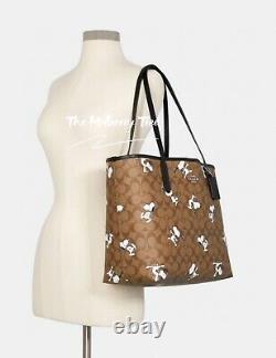 T.n.-o. Coach 6160 Édition Limitée Peanuts City Tote In Signature With Snoopy Print