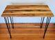 Table D'appoint En Teck, Design Moderne, Fabriquée à La Main Aux États-unis