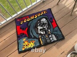 Tapis MF Doom Rug fait main, Tapis à touffes, Couverture d'album Doomsday Hip Hop