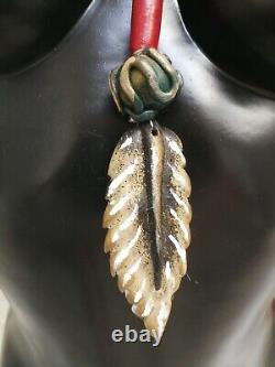Tribu Hopi Indigènes America Ethnique Collier Primitif Bijoux Plumes Perles Aigle