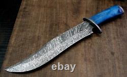 Usa-auk-885 Couteau De Chasse En Acier De Damas Fabriqué À La Main Sur Mesure