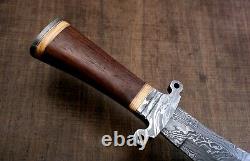 Usa-auk-900 Couteau De Chasse À L'eau En Acier De Damas Fabriqué À La Main Sur Mesure Maranti Wood