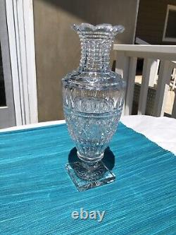 Vase vintage en verre taillé américain de l'ère du verre taillé brillant ABP