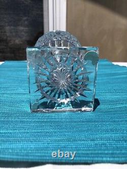 Vase vintage en verre taillé américain de l'ère du verre taillé brillant ABP