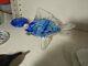 Verre À La Main Art Blue Fish Paperweight Très Détaillé Made In Indiana Usa