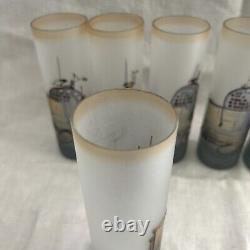 Verres à whisky en verre d'art Vintage Tom, peints à la main, faits à la main, 6-3/4