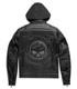 Veste En Cuir De Vachette Noire Harley Davidson Auroral Ii 3-en-1 Pour Homme Avec Capuche Amovible