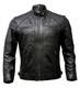Veste En Cuir Pour Homme Caf&eacute; Racer Noire Et Marron En Cuir De Mouton V&eacute;ritable