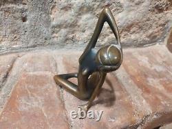 Vintage 1979 Signé Bob Bennett Bronze Femme Sculpture Edition Limitée 51/100