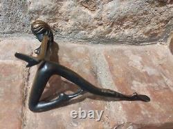 Vintage 1979 Signé Bob Bennett Bronze Femme Sculpture Edition Limitée 51/100