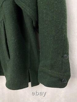 Vintage Johnson Woolen Mills Veste En Laine Chandail Chasse XL Coat Green USA Euc