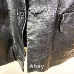 Vintage Lamb Leather USA Hand Made Women's Medium Button Up Buttery Soft Moto