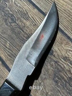 Vintage USA Sur Mesure Anza 86 Couteau De Chasse Fabriqué À La Main Avec Gaine
