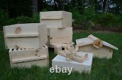 Warre Bee Hive Avec Fenêtres (4 Boîtes Entièrement Assemblées) Fabriqué À La Main Aux États-unis