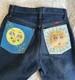 Wranglers Vintage Fabriqués Aux États-unis Peints à La Main Soleil Et Lune